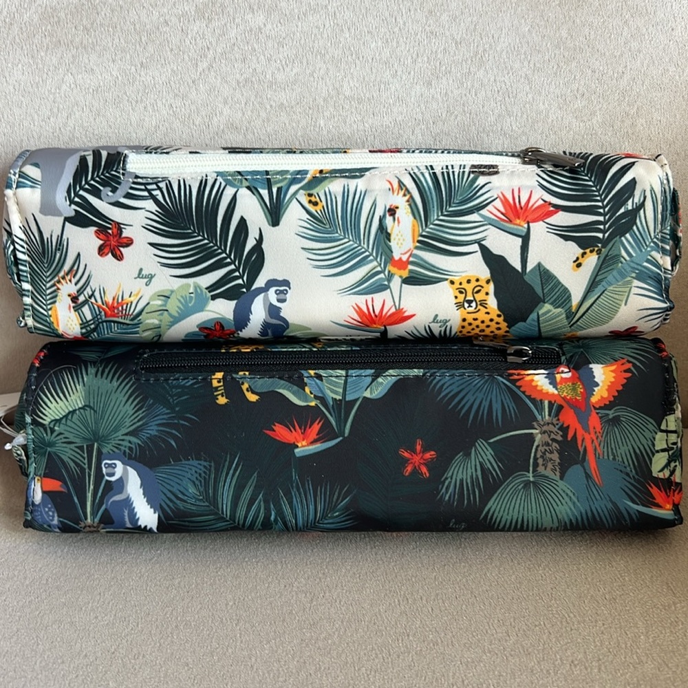 NWT Lug 2-Pack Choo Choo Pill Organizers in Wildlife Black & Wildlife Cream 💊 - Picture 8 of 9